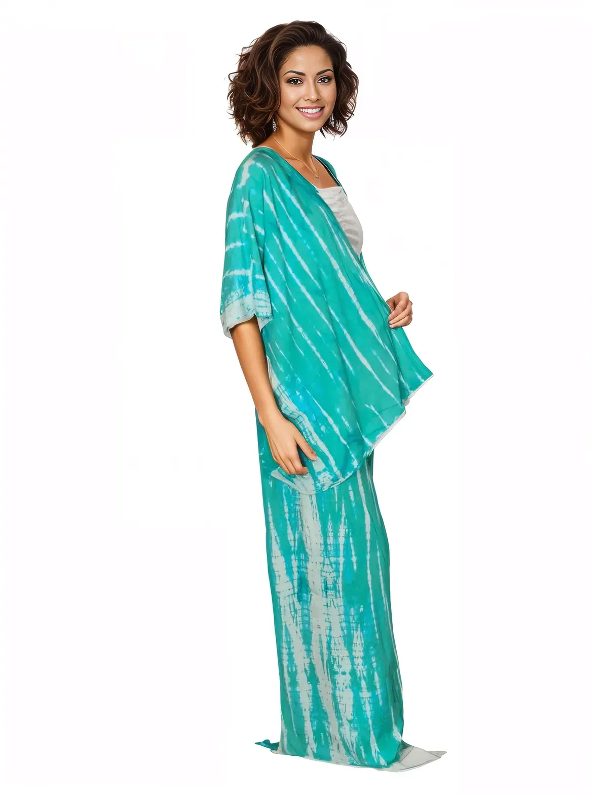 Turquoise Boho Tie-Dye Pants Set – Cozy, Chic & Effortlessly Stylish