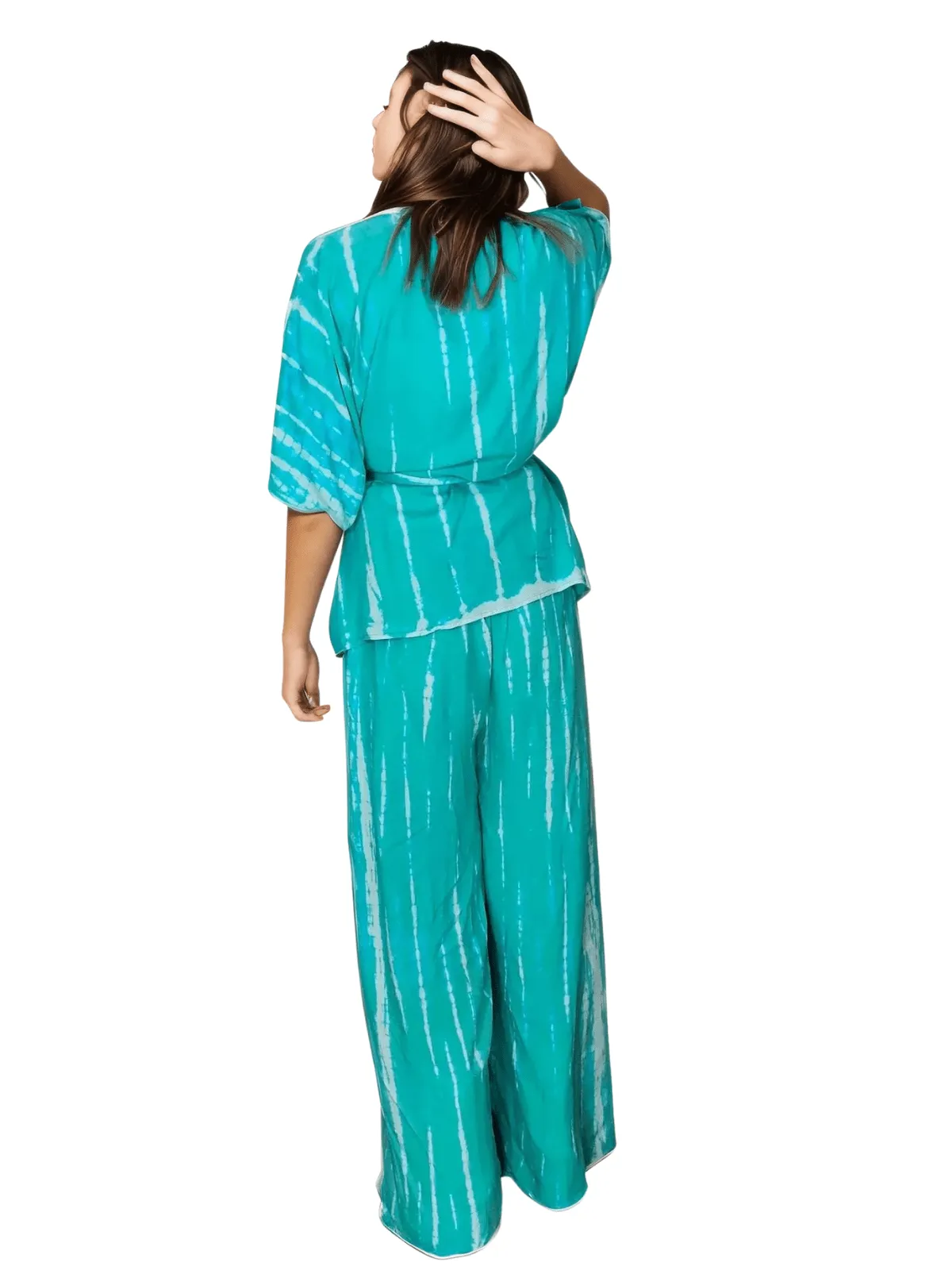 Turquoise Boho Tie-Dye Pants Set – Cozy, Chic & Effortlessly Stylish