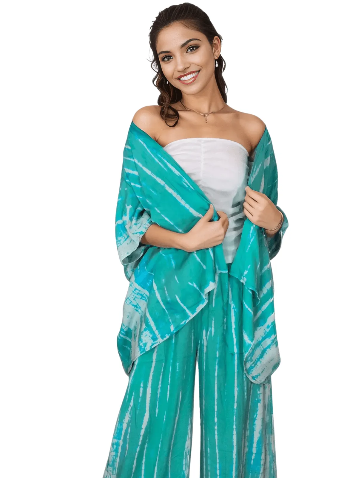 Turquoise Boho Tie-Dye Pants Set – Cozy, Chic & Effortlessly Stylish