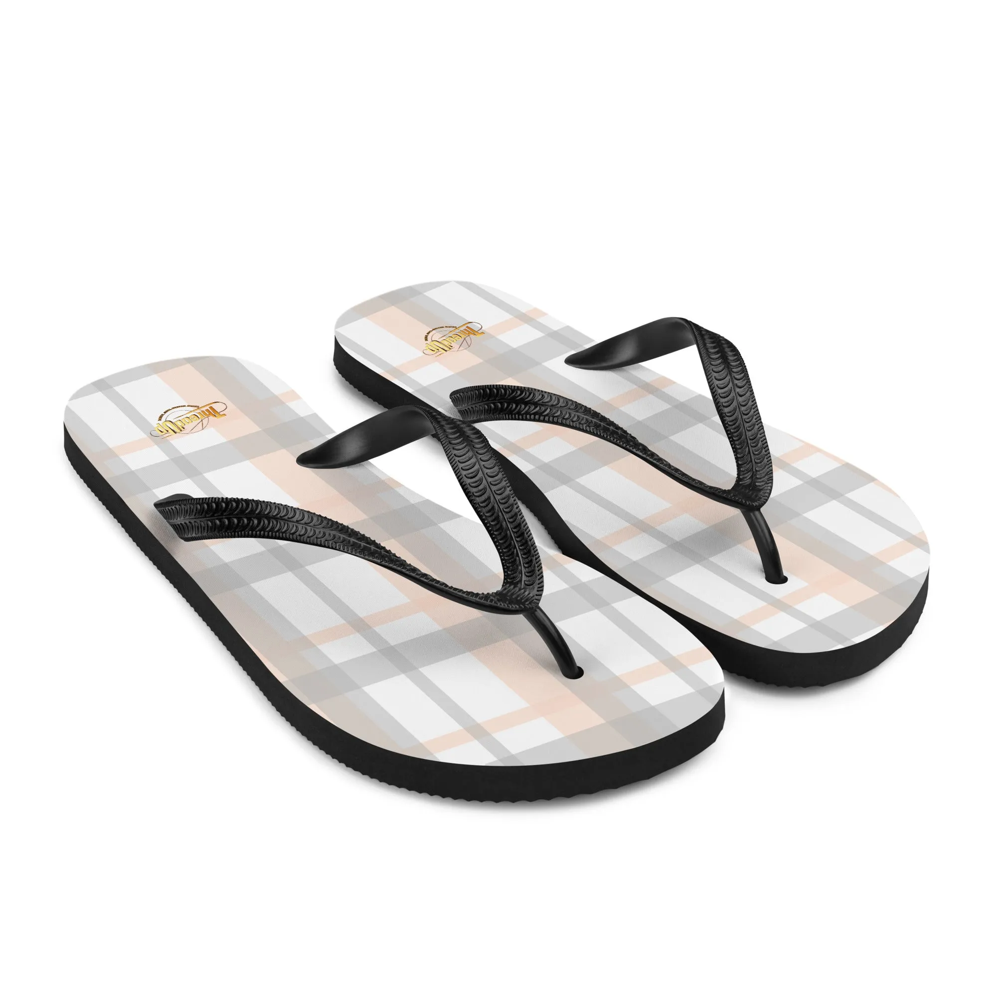 Unisex Flip-Flops - Checked