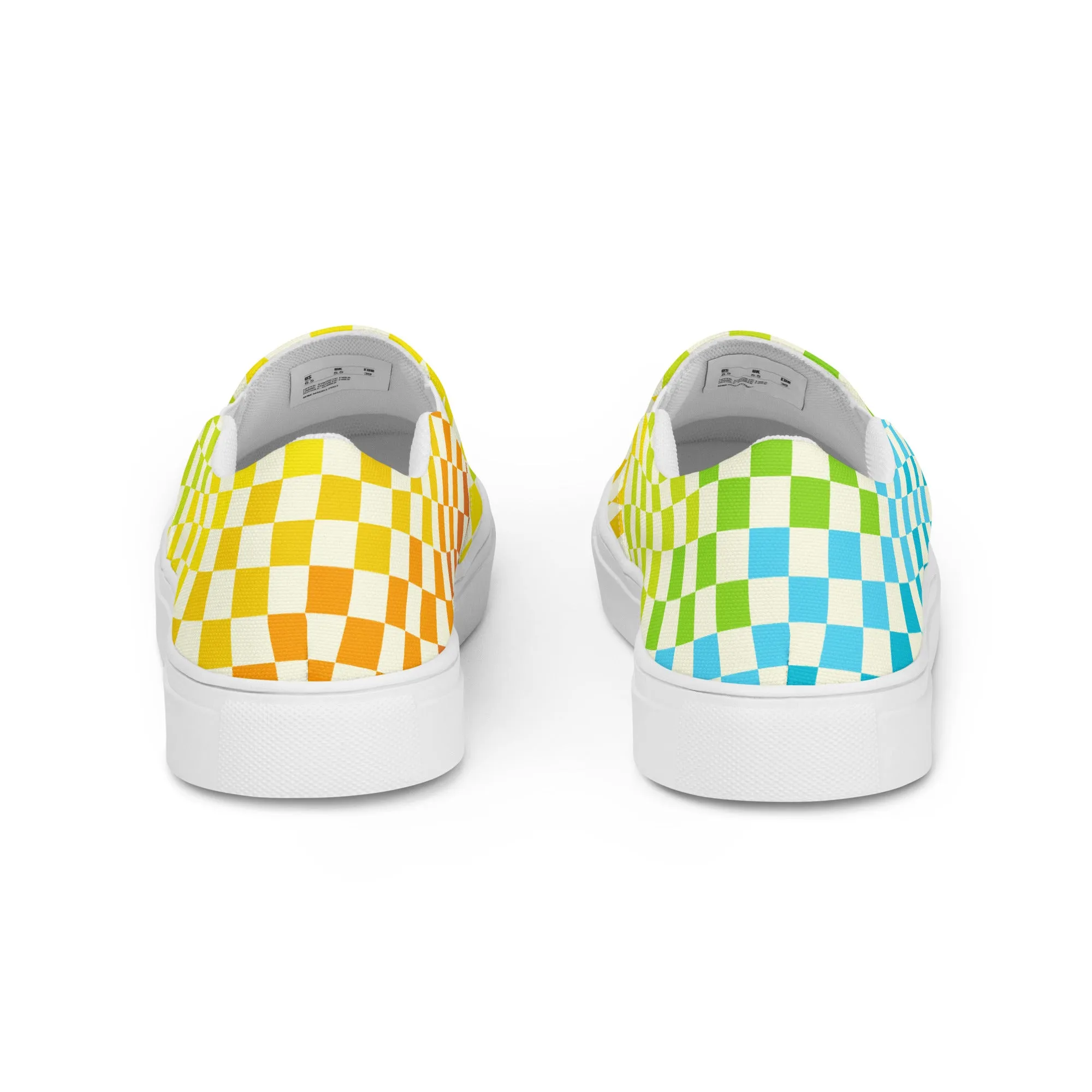 Warm & Cool Checks, Men’s slip-on canvas shoes