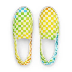 Warm & Cool Checks, Men’s slip-on canvas shoes