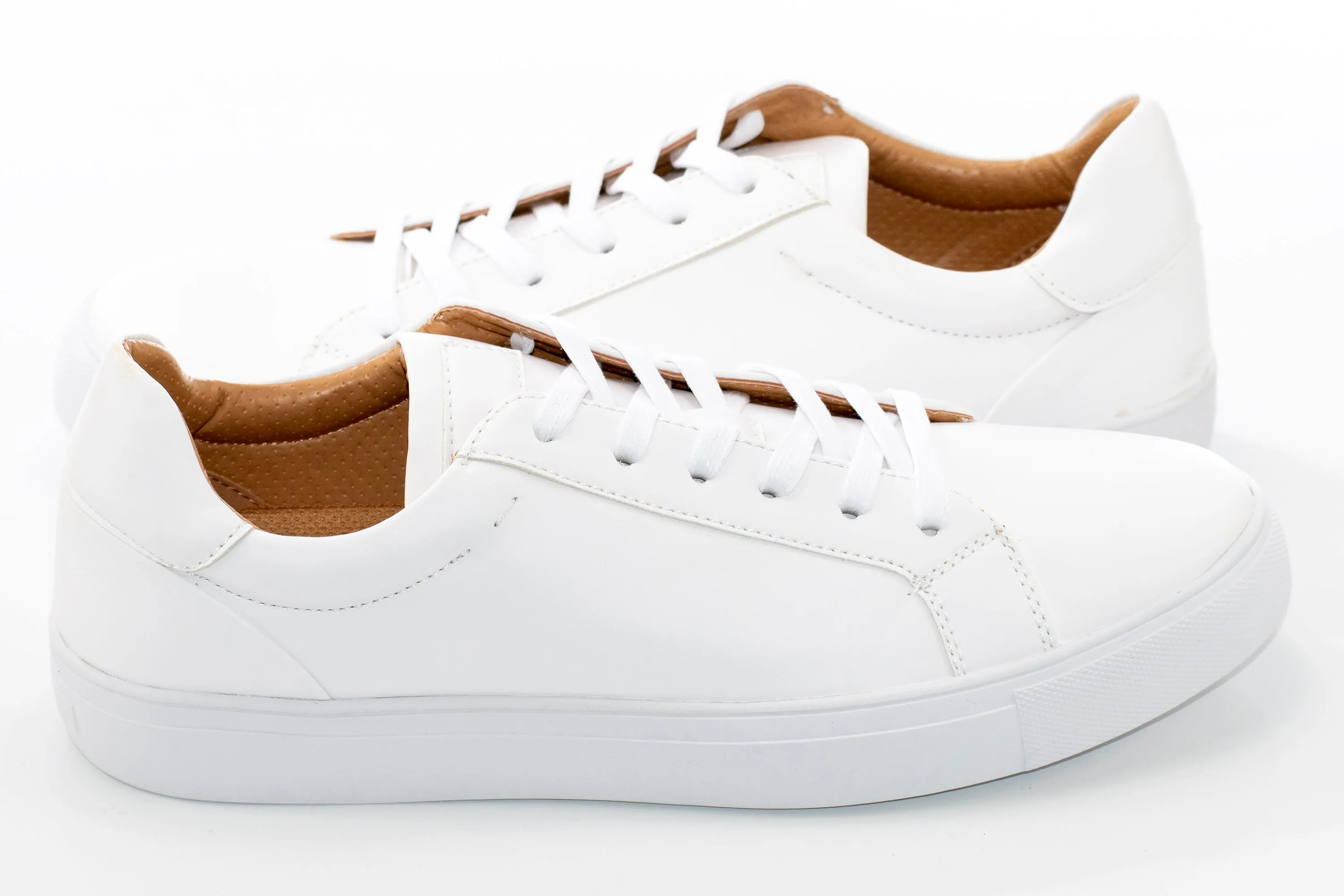 White Minimalist Sneaker Lace-Ups