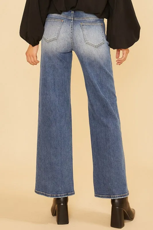 Wide Leg Denim Jeans